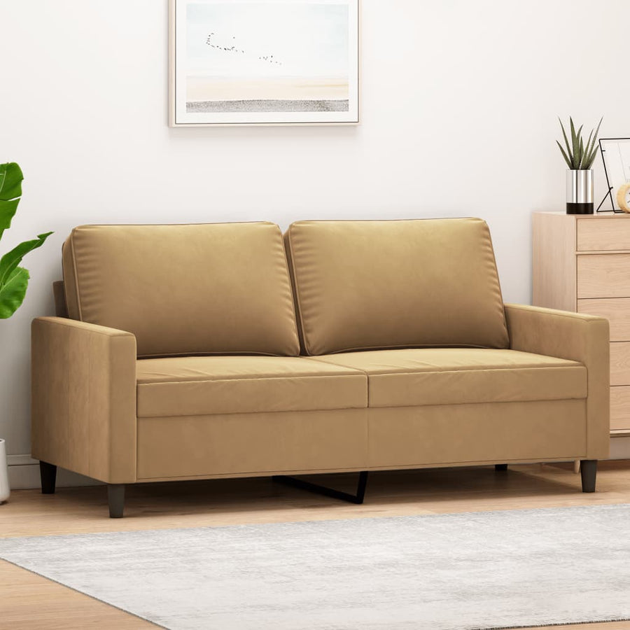 Tweezitsbank Stof 140 cm Bruin
