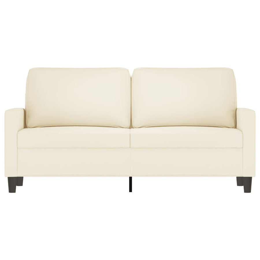 Tweezitsbank Fluweel Kleurig 140 cm Crème