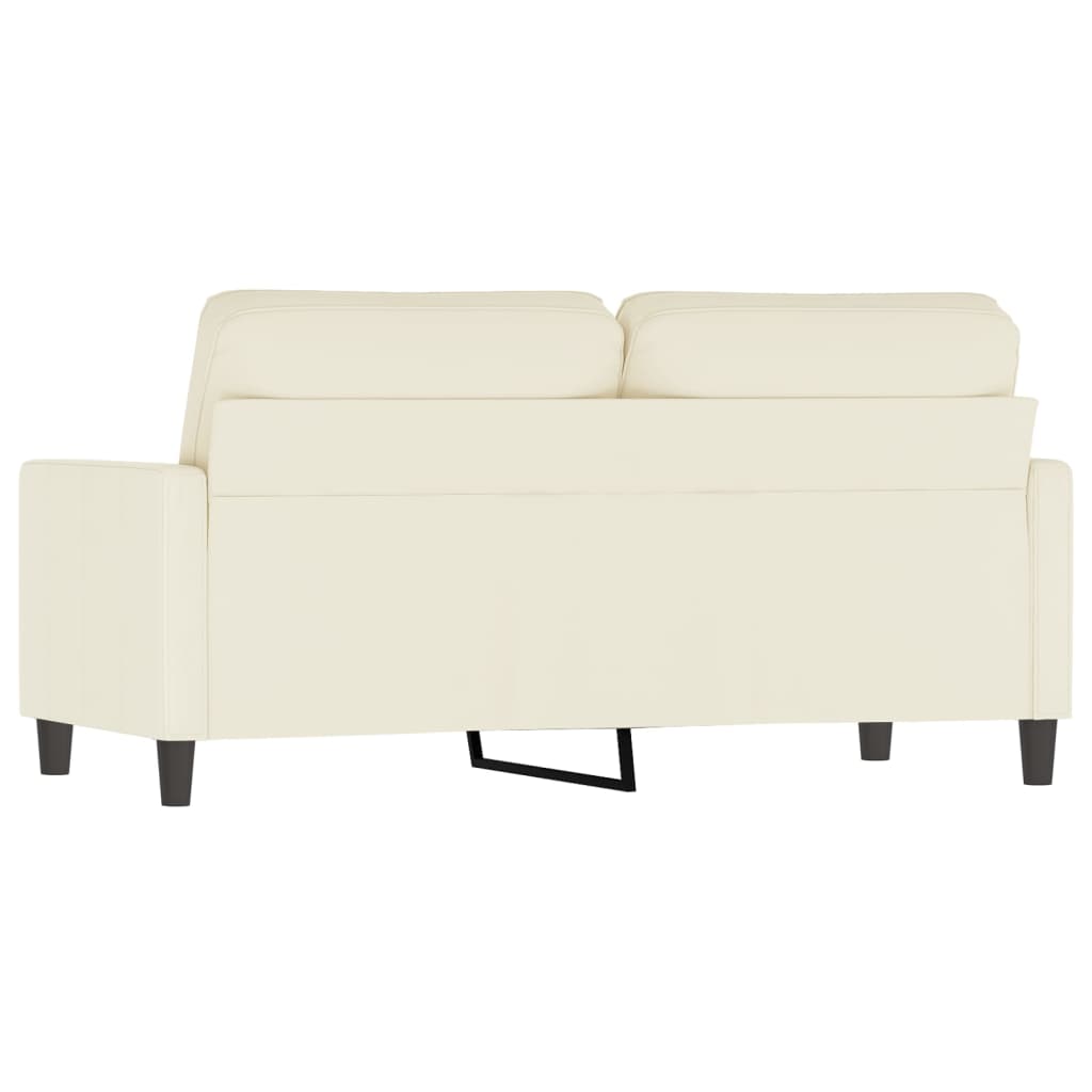 Tweezitsbank Fluweel Kleurig 140 cm Crème