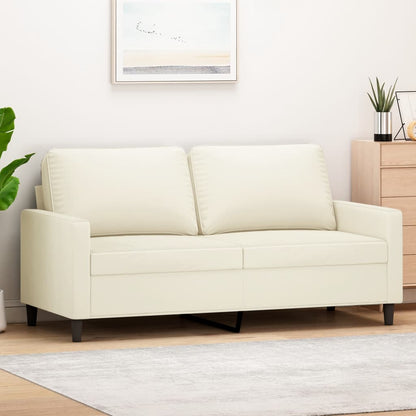 Tweezitsbank Fluweel Kleurig 140 cm Crème
