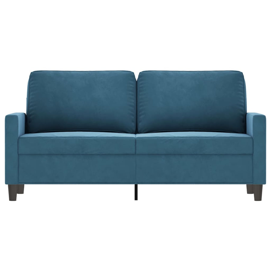 Tweezitsbank Fluweel 140 cm Blauw