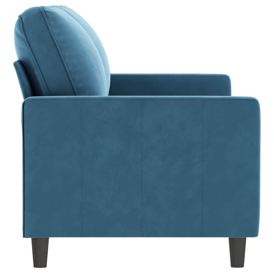 Tweezitsbank Fluweel 140 cm Blauw