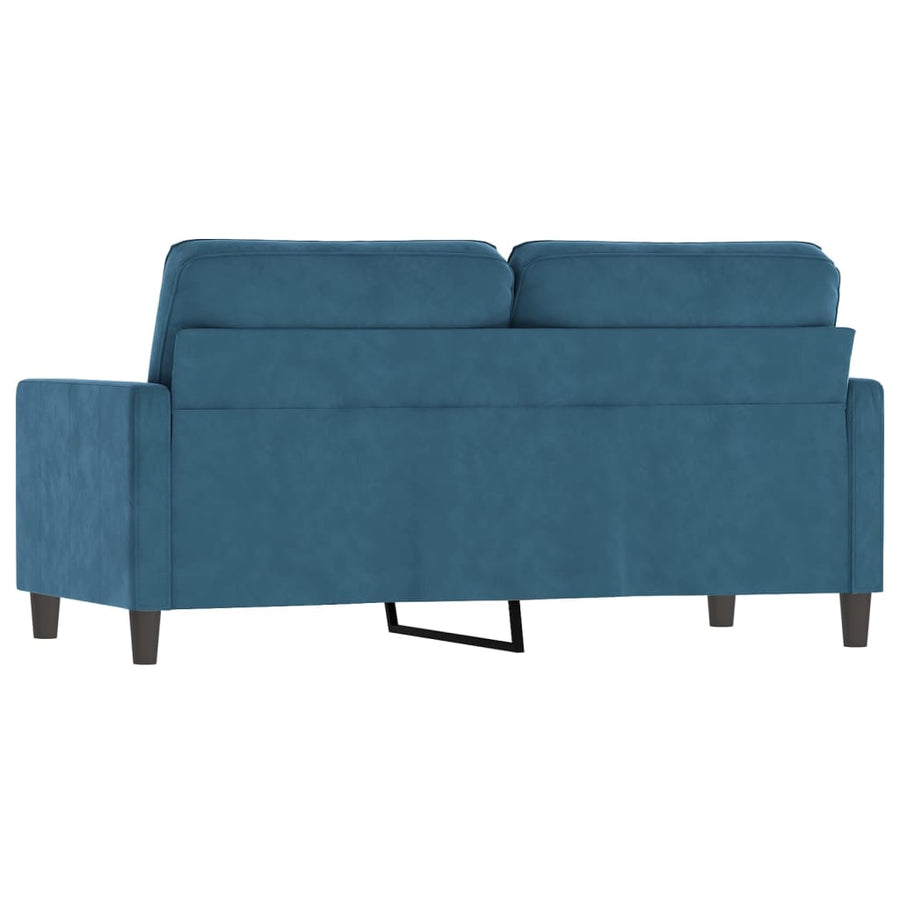 Tweezitsbank Fluweel 140 cm Blauw