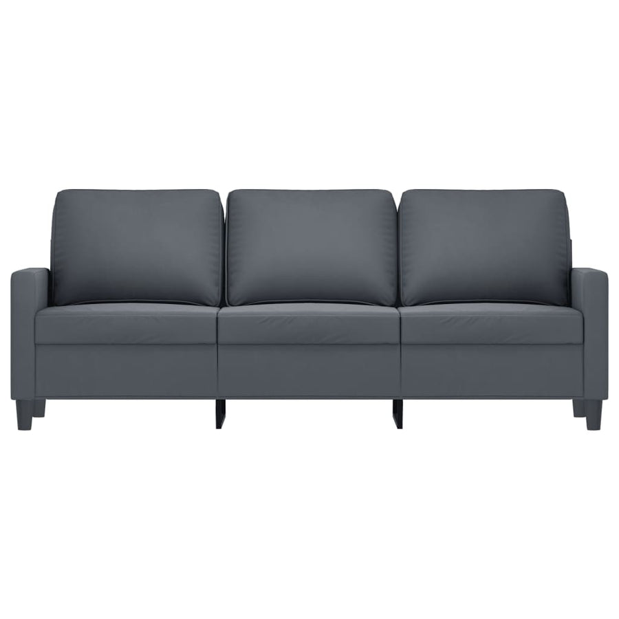 Driezitsbank Fluweel 180 cm Donkergrijs