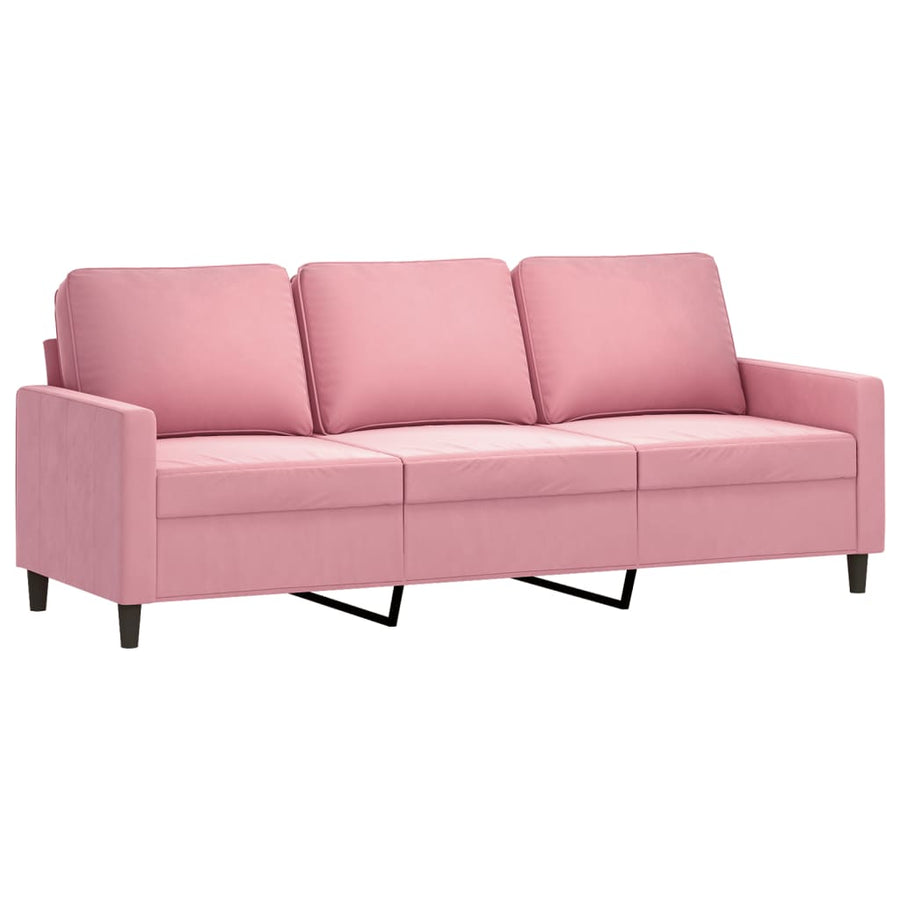 Driezitsbank Fluweel 180 cm Roze