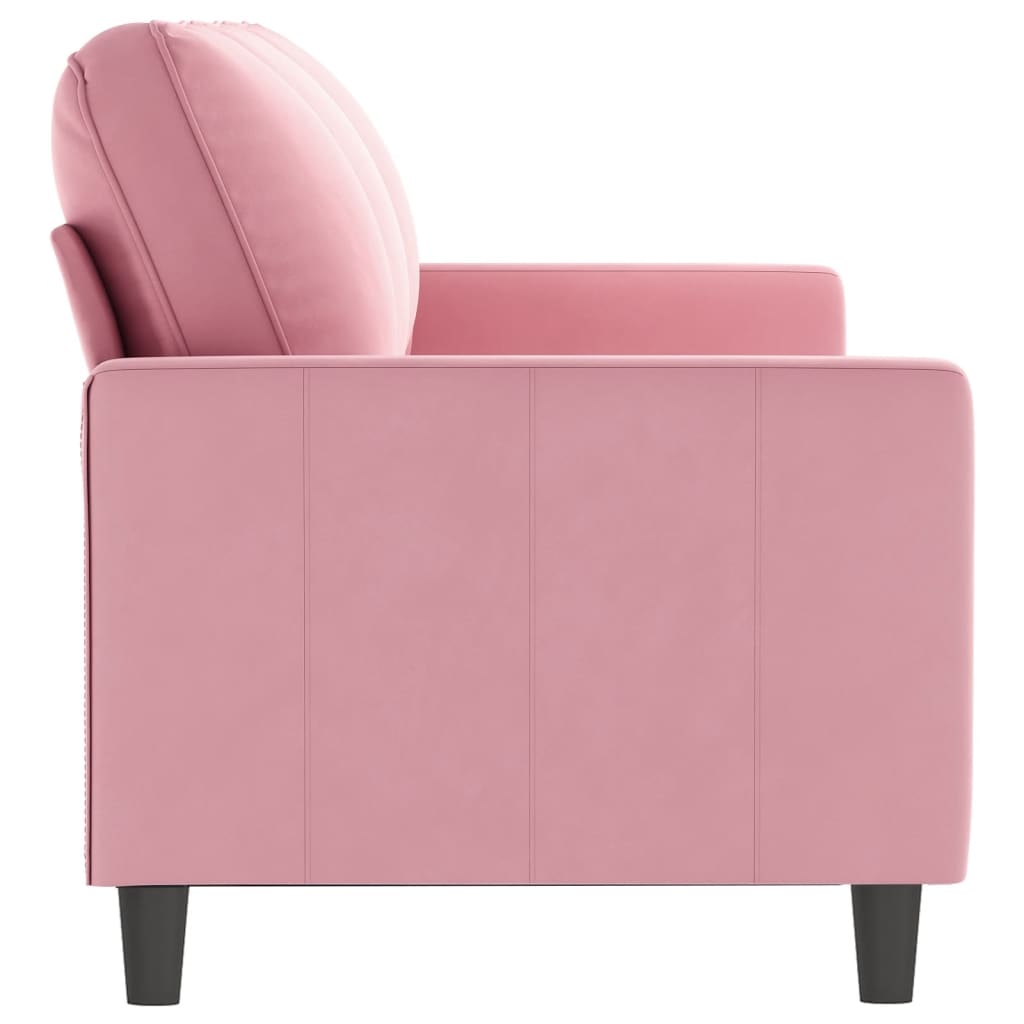 Driezitsbank Fluweel 180 cm Roze