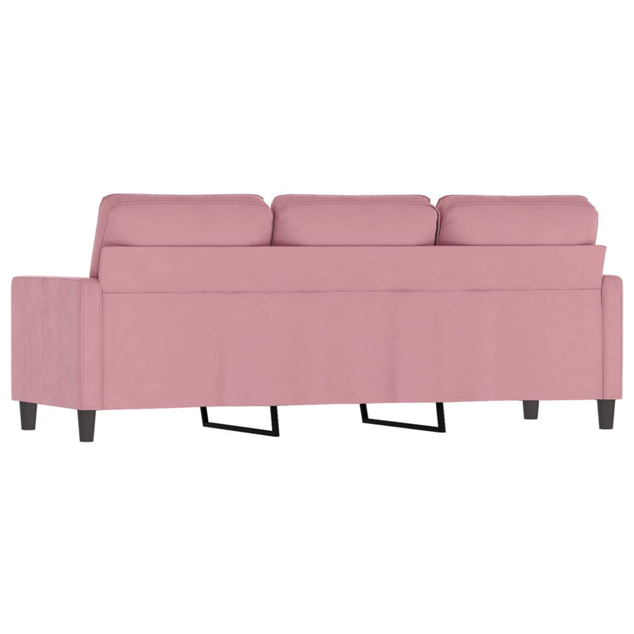 Driezitsbank Fluweel 180 cm Roze