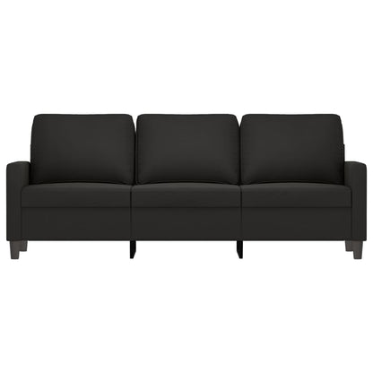 Driezitsbank Fluweel 180 cm Zwart