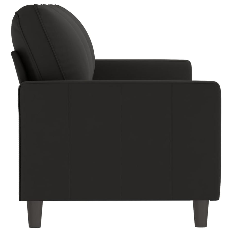 Driezitsbank Fluweel 180 cm Zwart