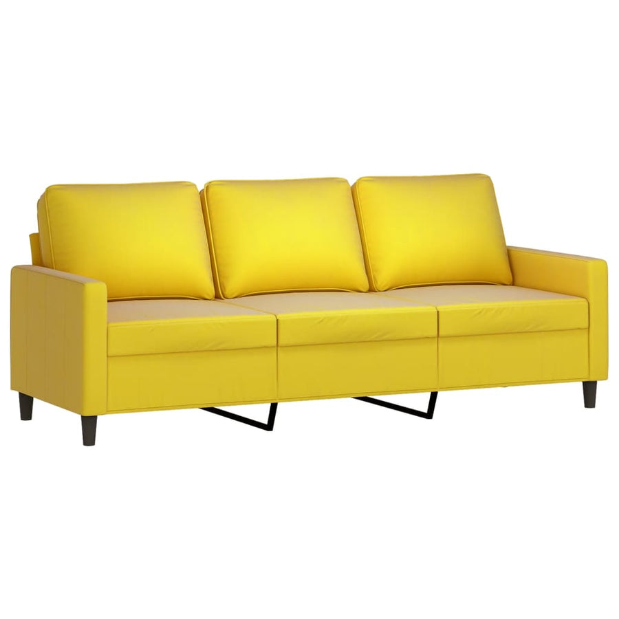 Driezitsbank Fluweel 180 cm Geel
