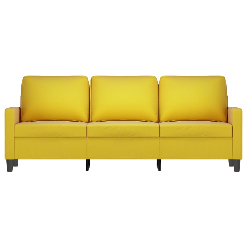 Driezitsbank Fluweel 180 cm Geel