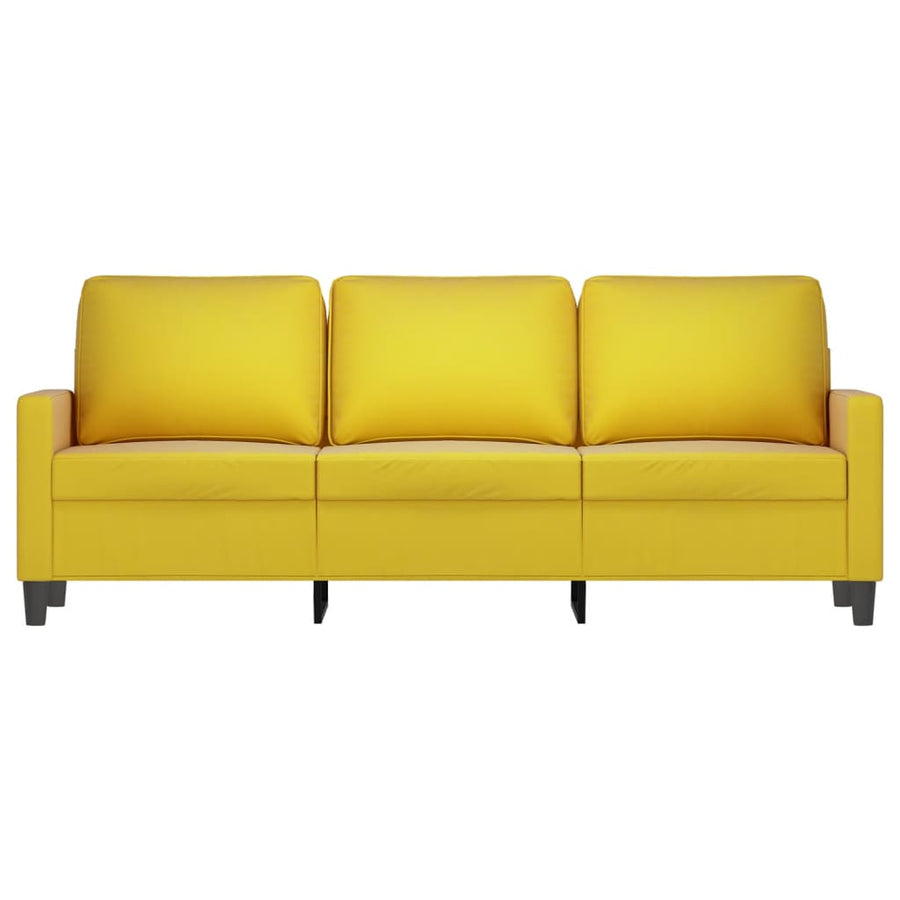 Driezitsbank Fluweel 180 cm Geel