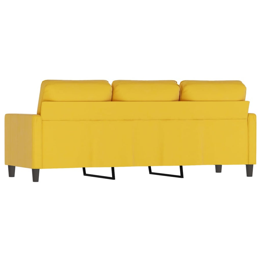 Driezitsbank Fluweel 180 cm Geel