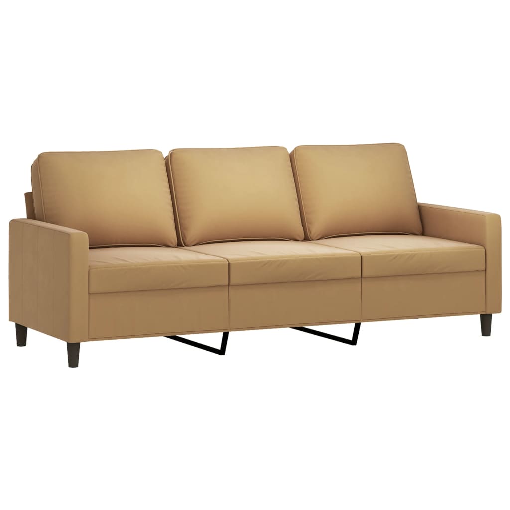 Driezitsbank Fluweel 180 cm Bruin