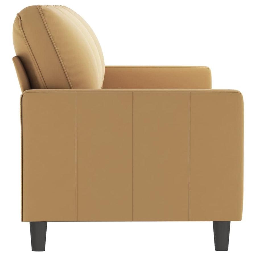 Driezitsbank Fluweel 180 cm Bruin