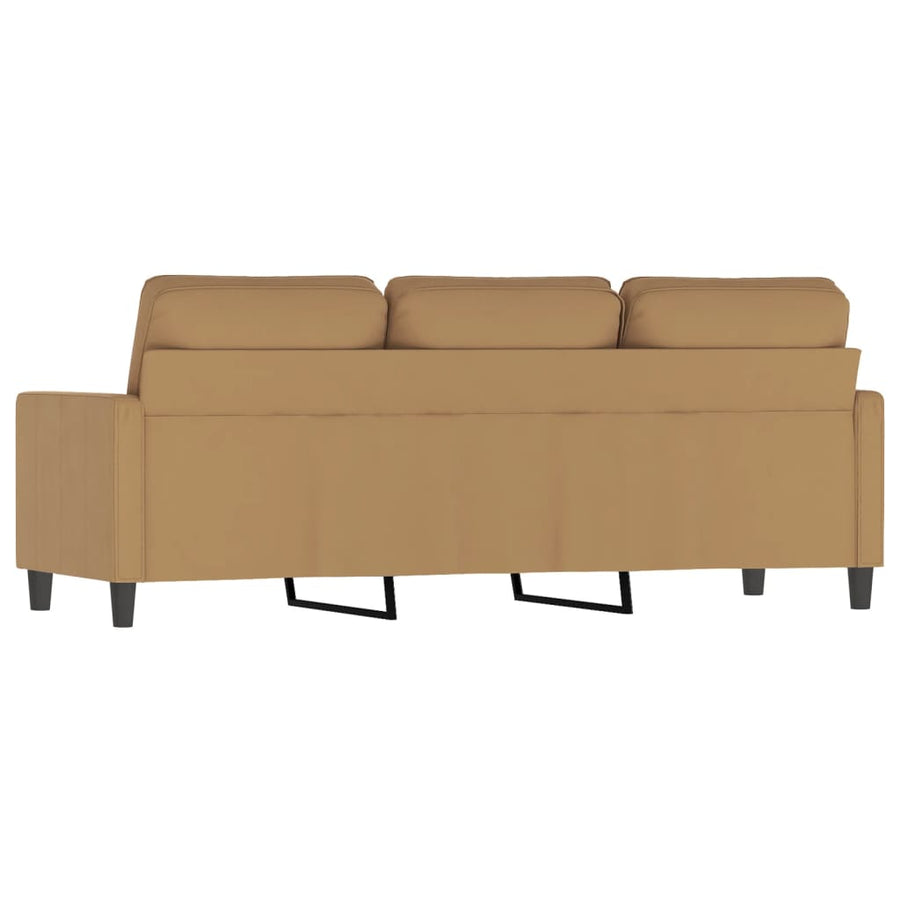 Driezitsbank Fluweel 180 cm Bruin