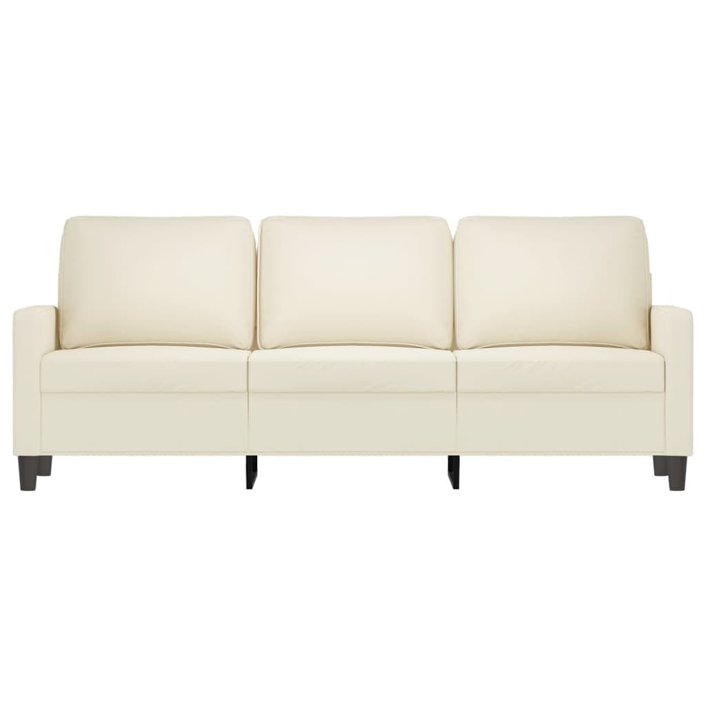Driezitsbank Fluweel Kleurig 180 cm Crème