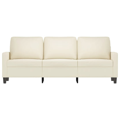 Driezitsbank Fluweel Kleurig 180 cm Crème