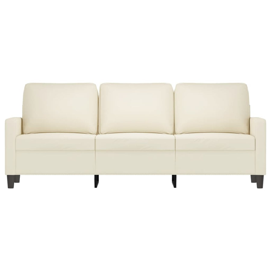 Driezitsbank Fluweel Kleurig 180 cm Crème