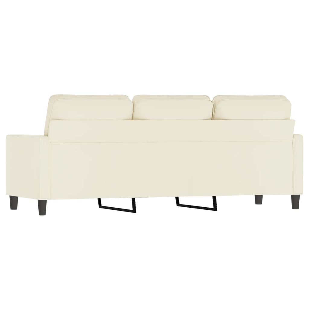 Driezitsbank Fluweel Kleurig 180 cm Crème