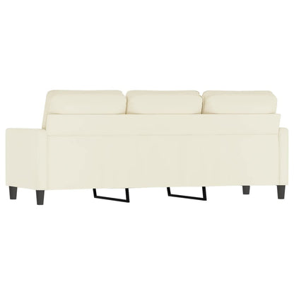 Driezitsbank Fluweel Kleurig 180 cm Crème