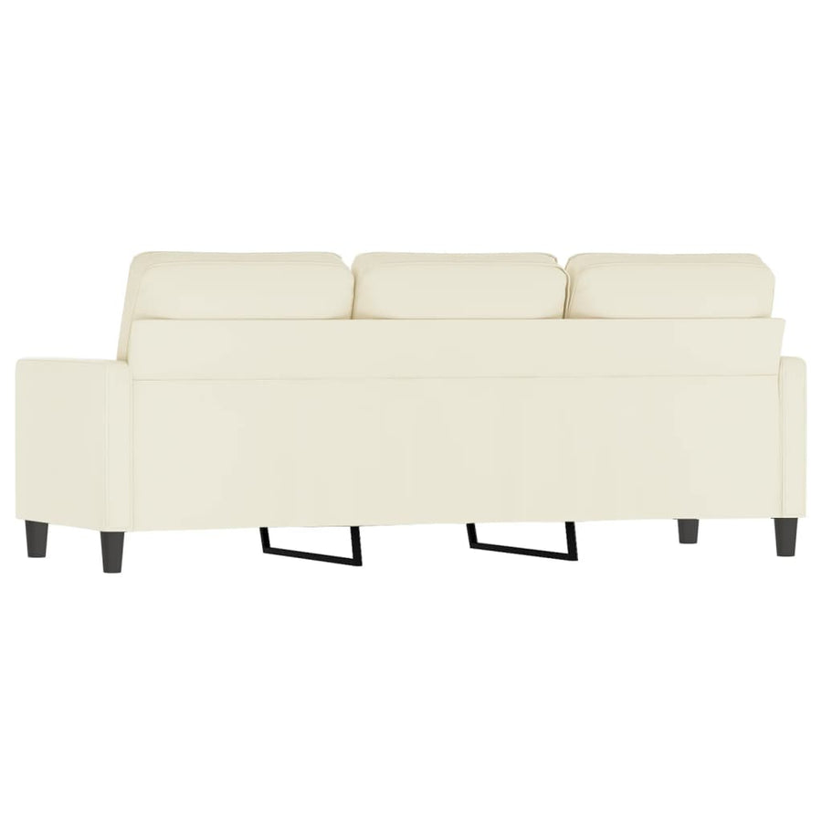 Driezitsbank Fluweel Kleurig 180 cm Crème