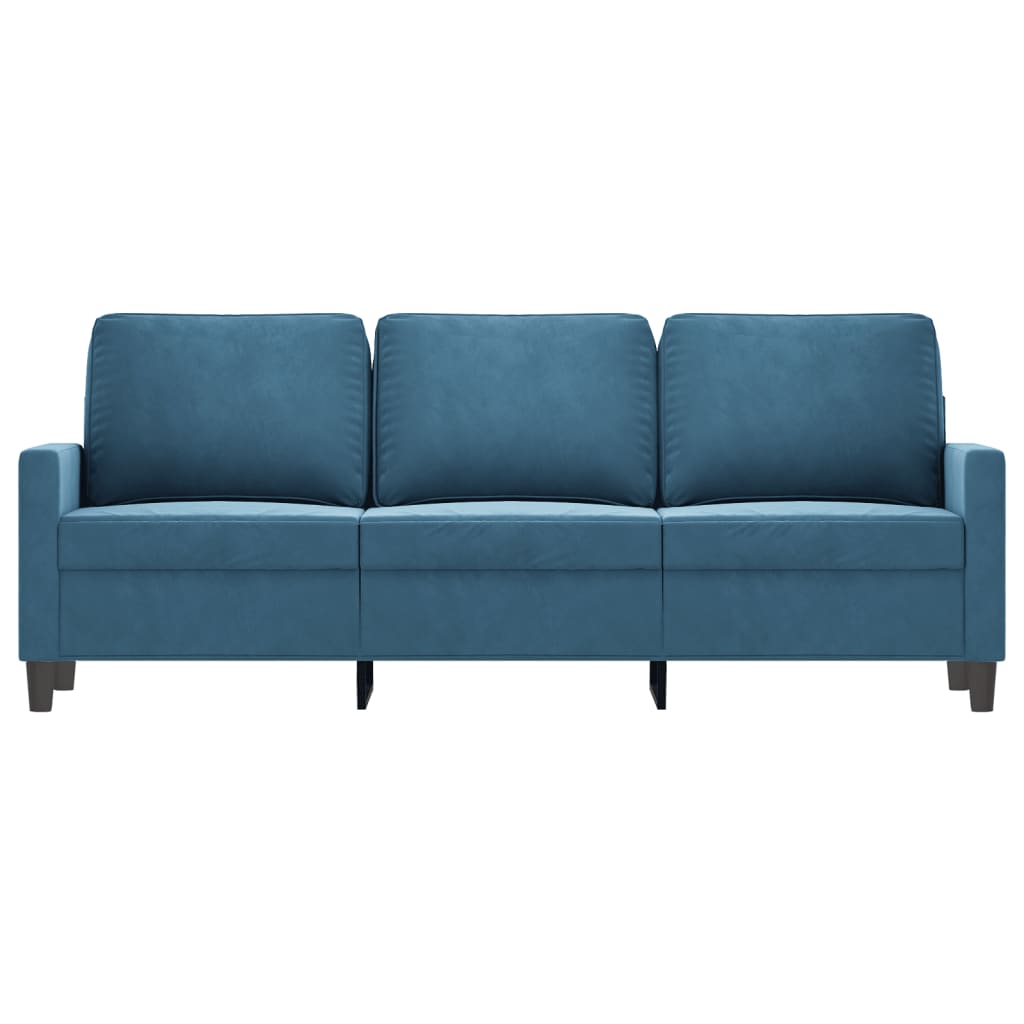 Driezitsbank Fluweel 180 cm Blauw