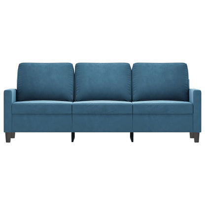 Driezitsbank Fluweel 180 cm Blauw