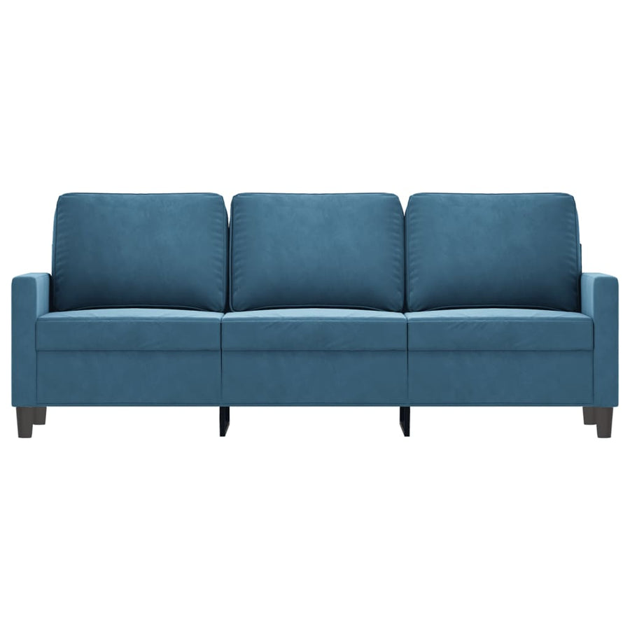 Driezitsbank Fluweel 180 cm Blauw