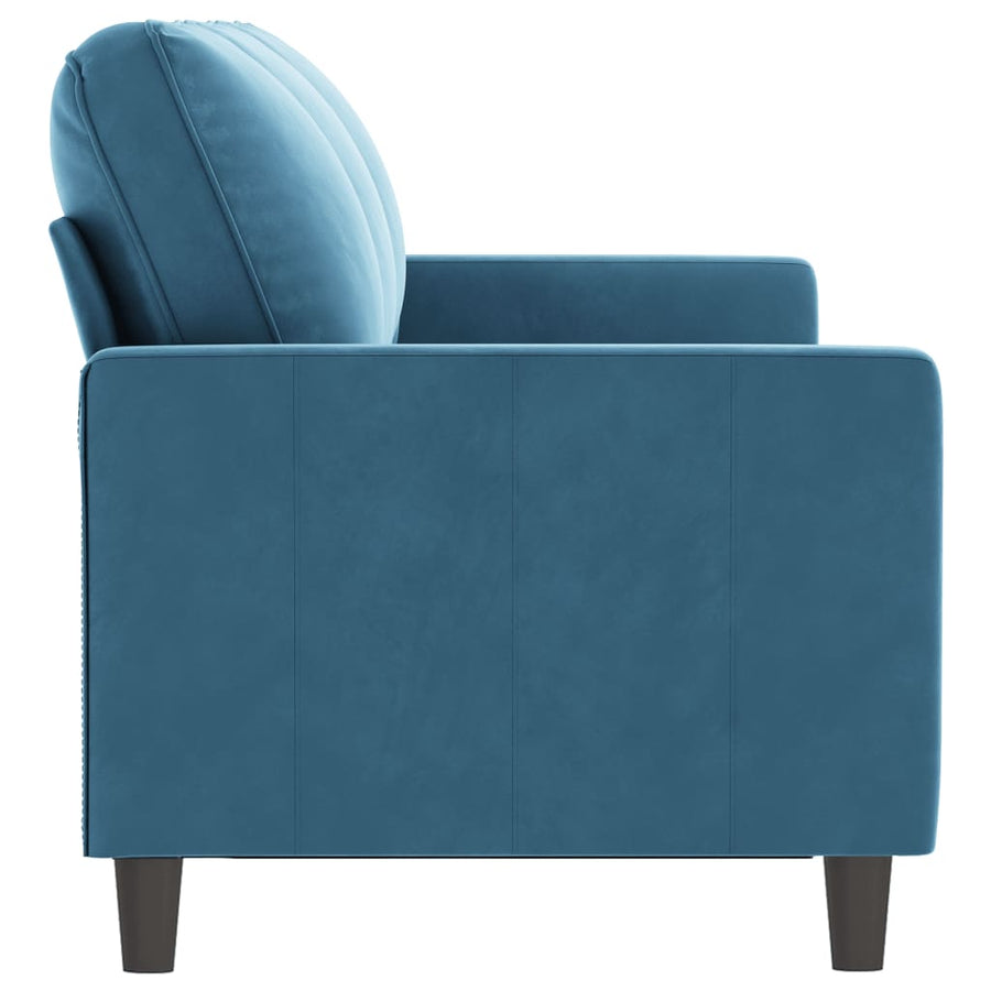 Driezitsbank Fluweel 180 cm Blauw