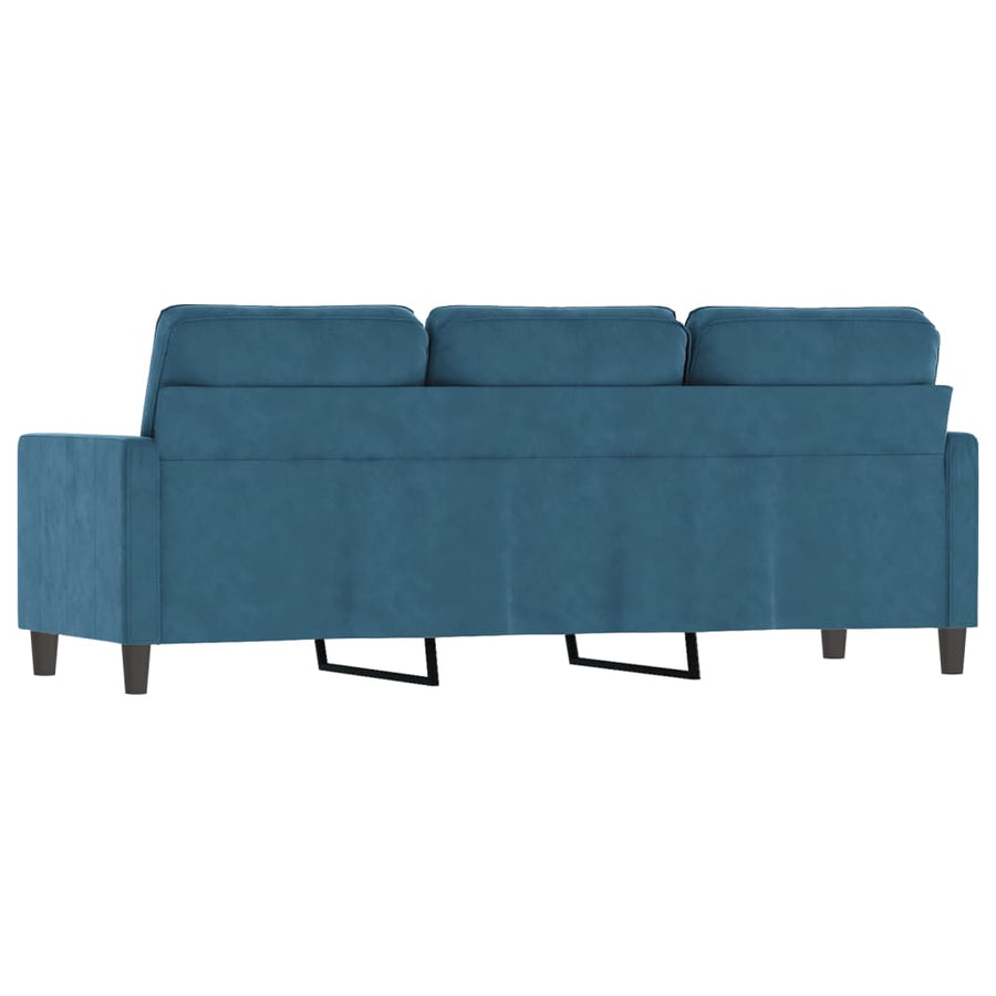 Driezitsbank Fluweel 180 cm Blauw