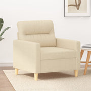 Fauteuil 60 cm stof crèmekleurig 78x77x80 cm