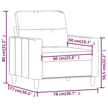 Fauteuil Stof 60 cm Bruin