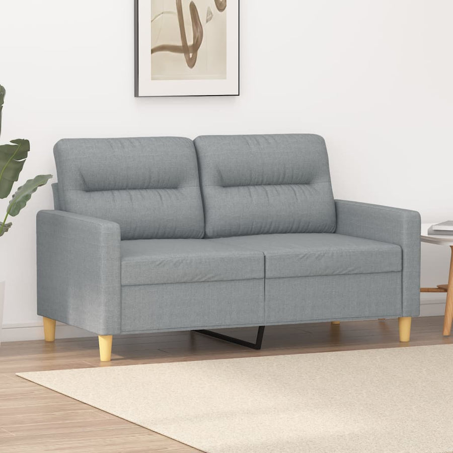 Tweezitsbank Stof 120 cm Lichtgrijs
