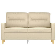 Two-seater sofa 120 cm fabric cream-colored