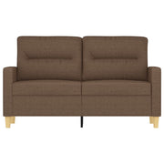Two-seater sofa 120 cm fabric brown