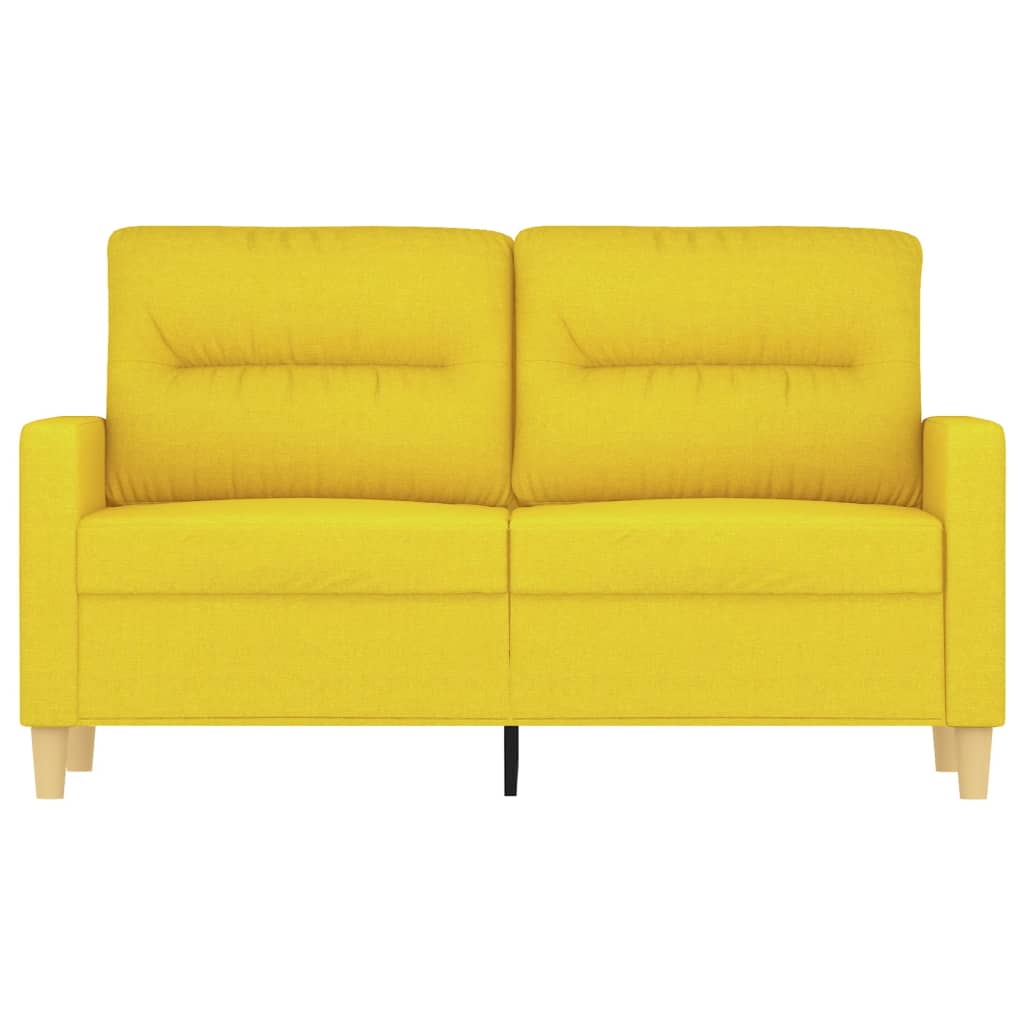 Tweezitsbank Stof 120 cm Lichtgeel