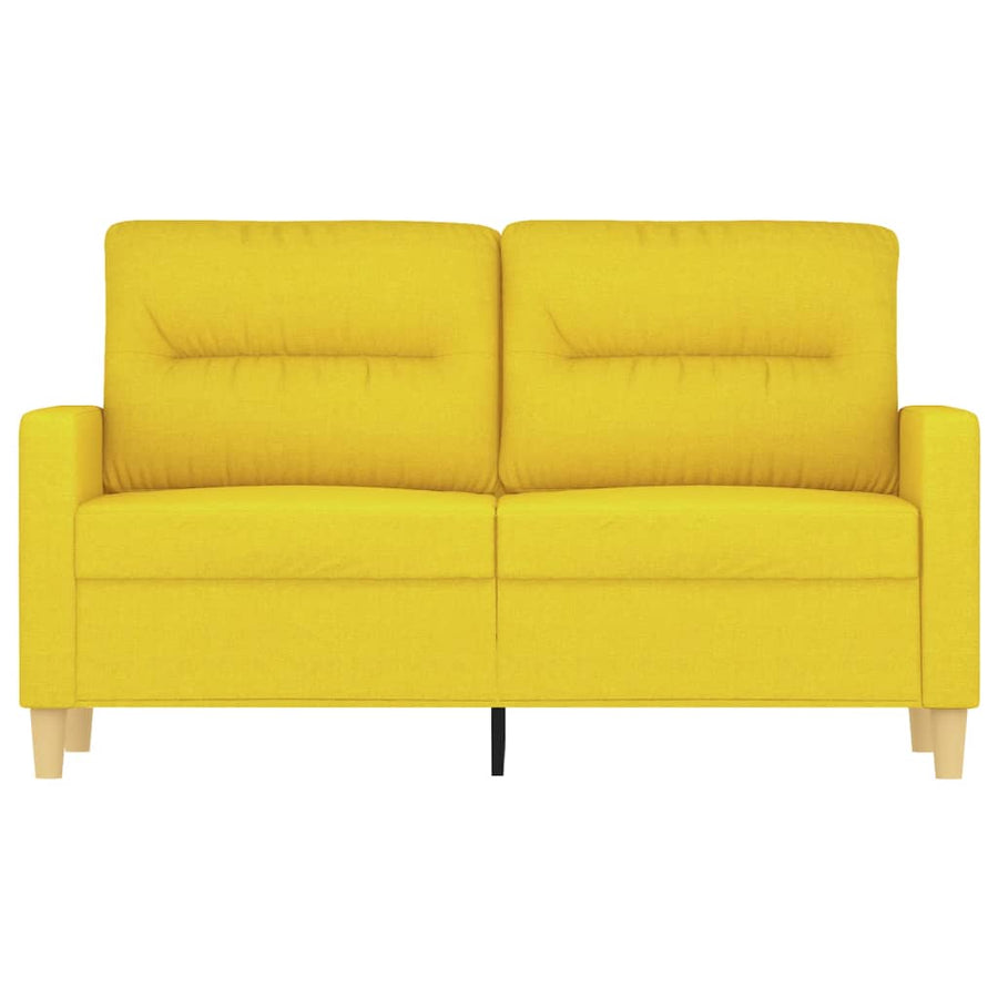 Tweezitsbank Stof 120 cm Lichtgeel