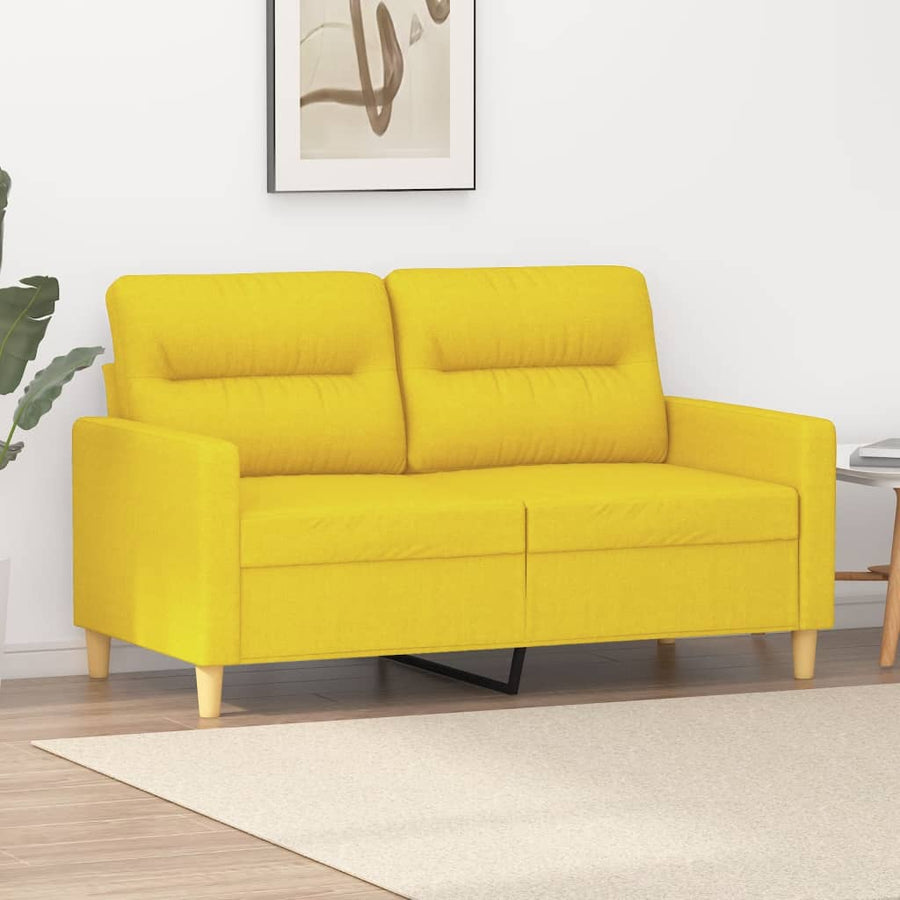 Tweezitsbank Stof 120 cm Lichtgeel