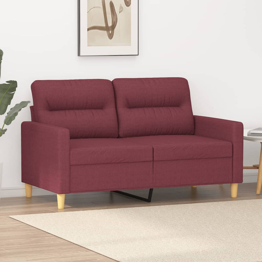 Tweezitsbank Stof 120 cm Wijnrood