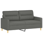 Two-seater sofa 140 cm dark gray fabric