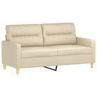Tweezitsbank 140 cm stof crème