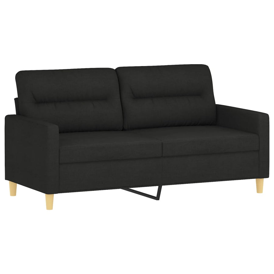 Tweezitsbank Stof 140 cm Zwart