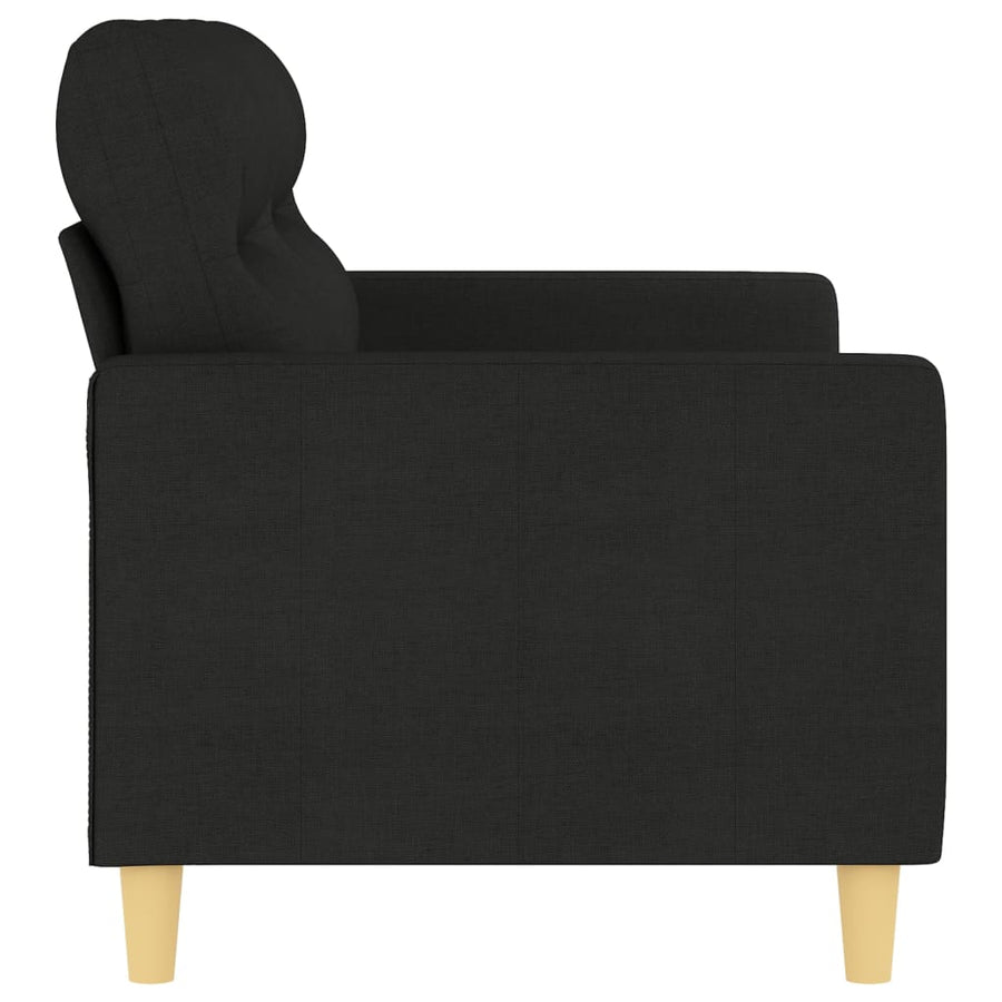Tweezitsbank Stof 140 cm Zwart
