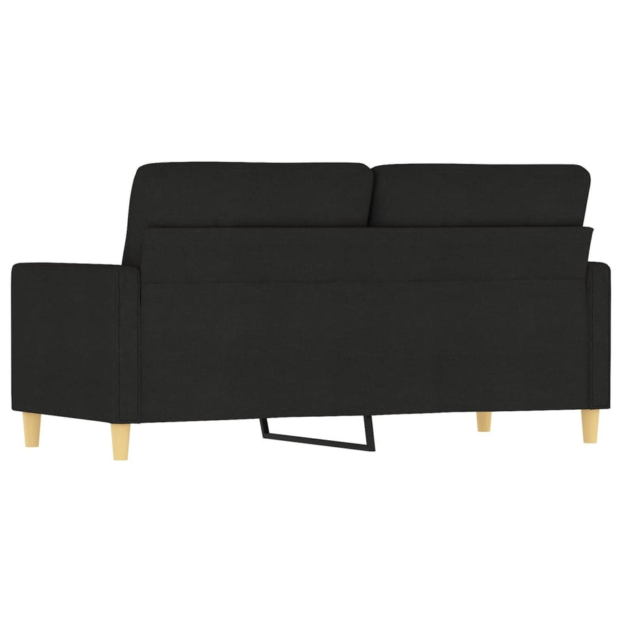 Tweezitsbank Stof 140 cm Zwart