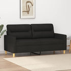 Two-seater sofa 140 cm fabric black