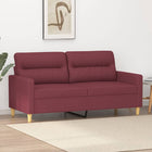 Tweezitsbank stof 140 cm rood