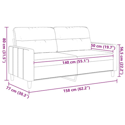 Tweezitsbank Stof 140 cm