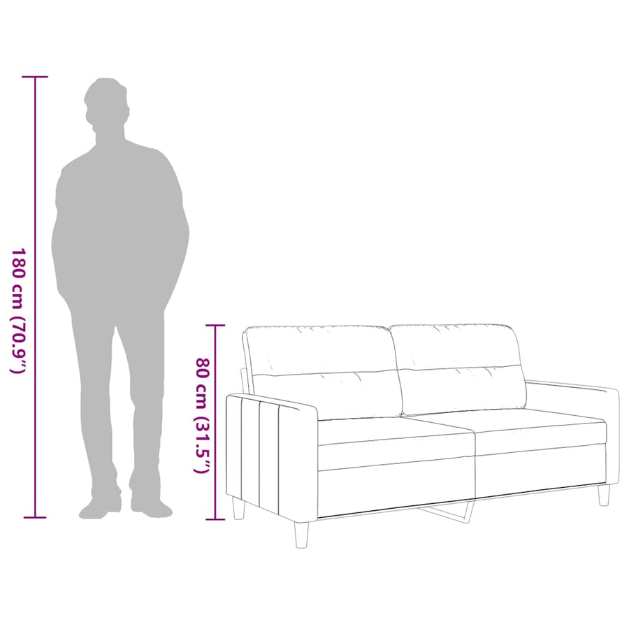 Tweezitsbank Stof 140 cm