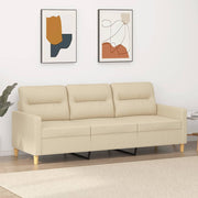 Driezitsbank 180 cm stof crème